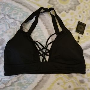 Sun Lab Black Strappy Bikini Top